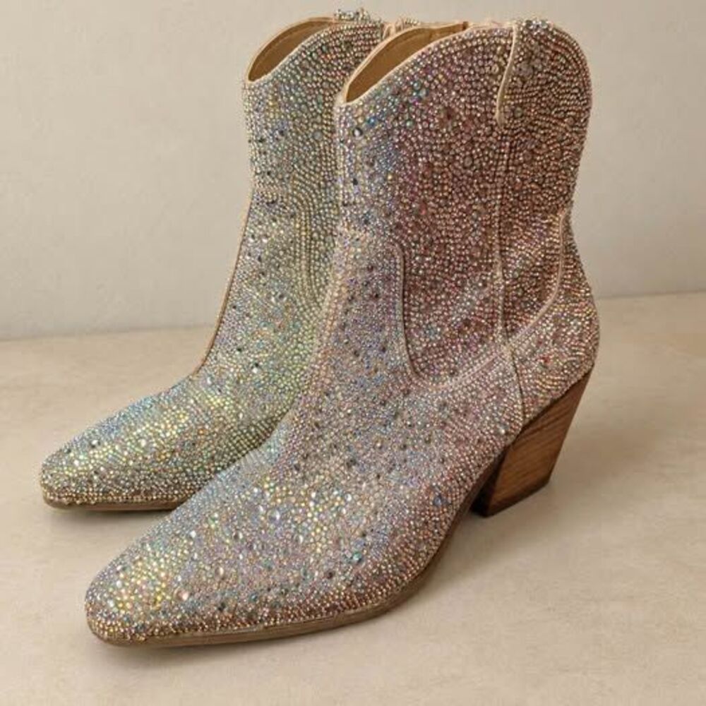 Matisse “Shayne” Rhinestone Western Ankle Boots | Size 7.5